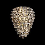 Coniston Polished Chrome Crystal Wall Lights Diyas Flush Crystal Wall Lights